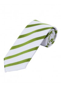 Cravatta da uomo a righe verde bosco bianco