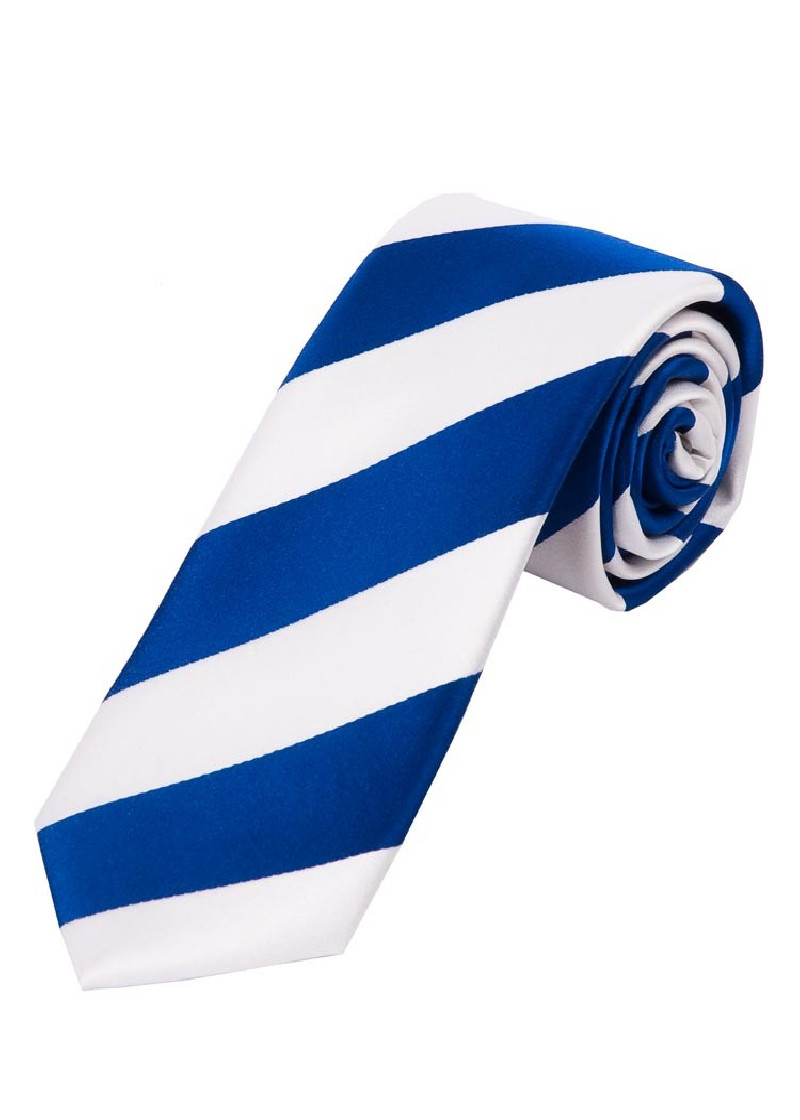 Cravatta business a righe blu e bianche