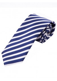 Cravatta business a righe bianche e blu royal