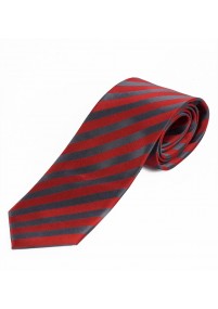 Cravatta stretta a righe rosse grigio scuro