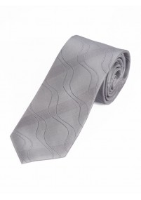 Cravatta da uomo con motivo a onda grigio...