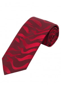 Cravatta con motivo a onde rosso