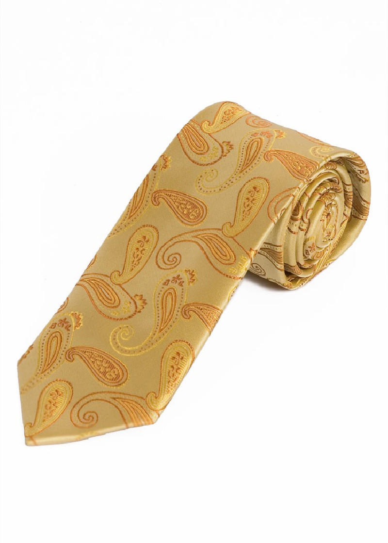 Cravatta business con motivo paisley oro-rame