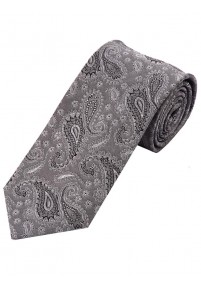 Cravatta con motivo paisley argento grigio...