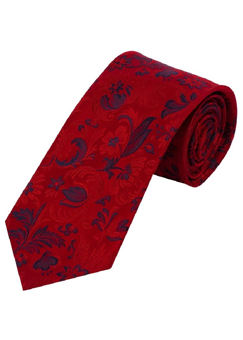 Cravatta alla moda con motivo a viticcio rosso