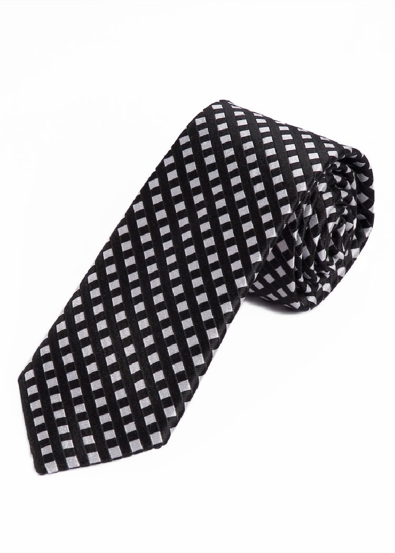 Cravatta elegante con struttura a rete nero