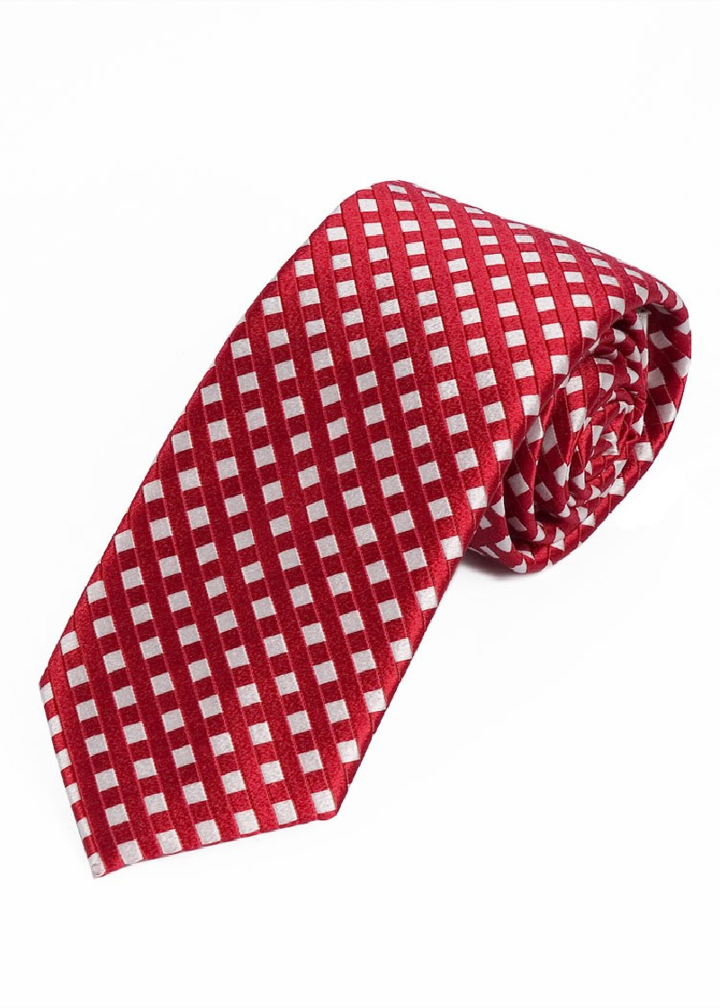Cravatta elegante con superficie a cialda rossa e
