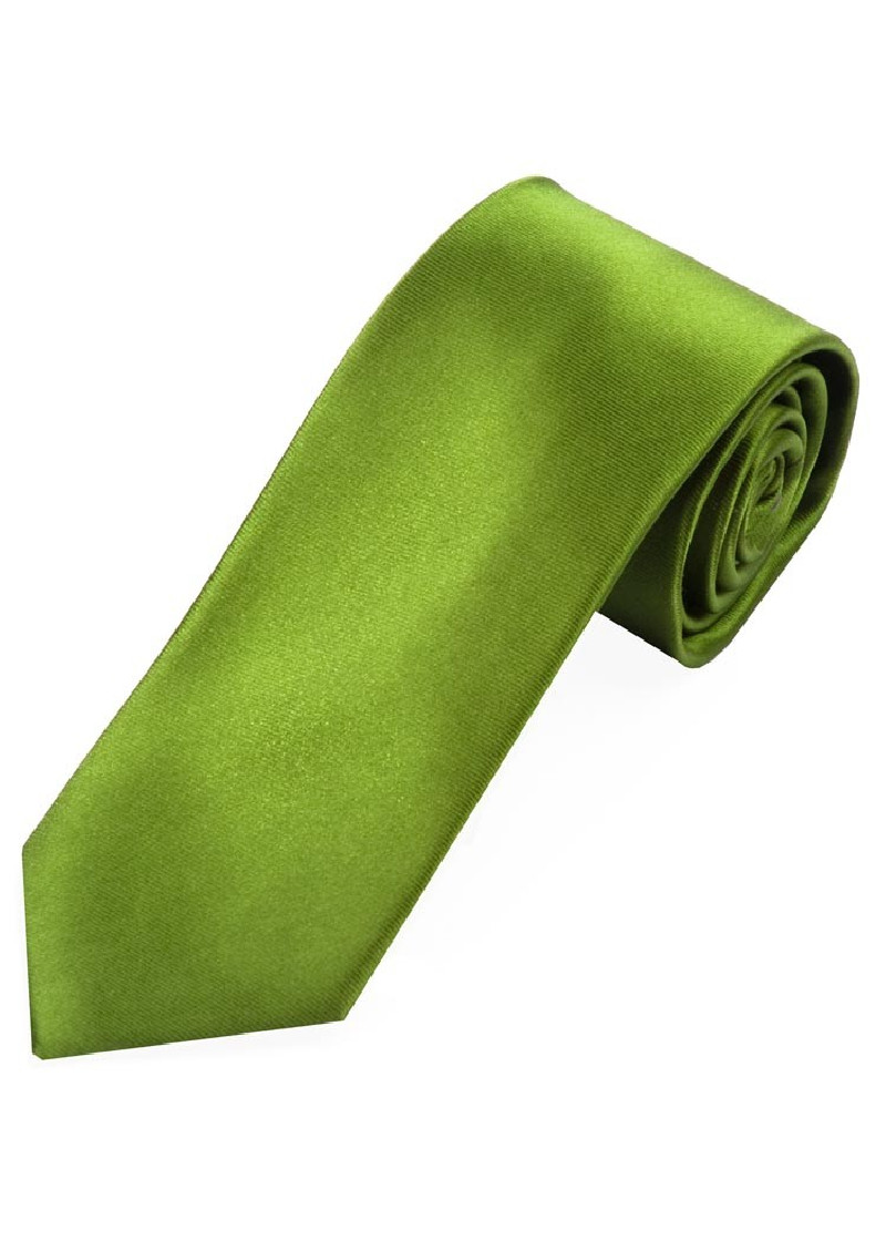 Cravatta da uomo in raso di seta tinta unita verde