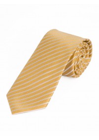 Cravatta a righe sottili giallo oro bianco...