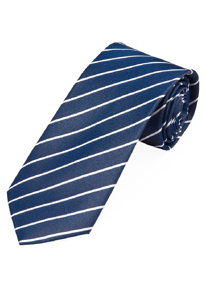 Cravatta a righe sottili blu navy bianco