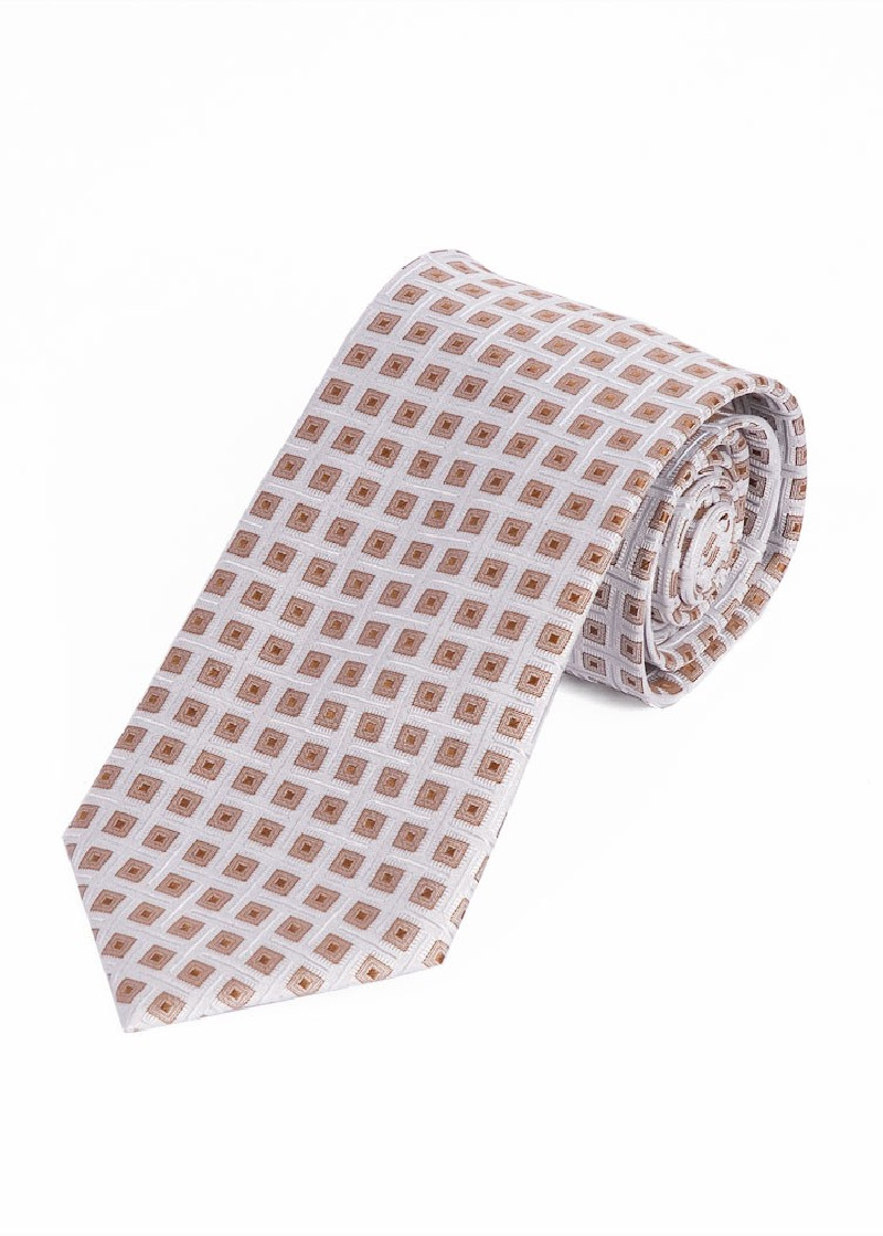 Cravatta d'affari Ornamenti quadrati bianchi come
