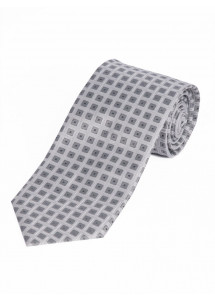 Cravatta grigio chiaro ornamenti quadrati