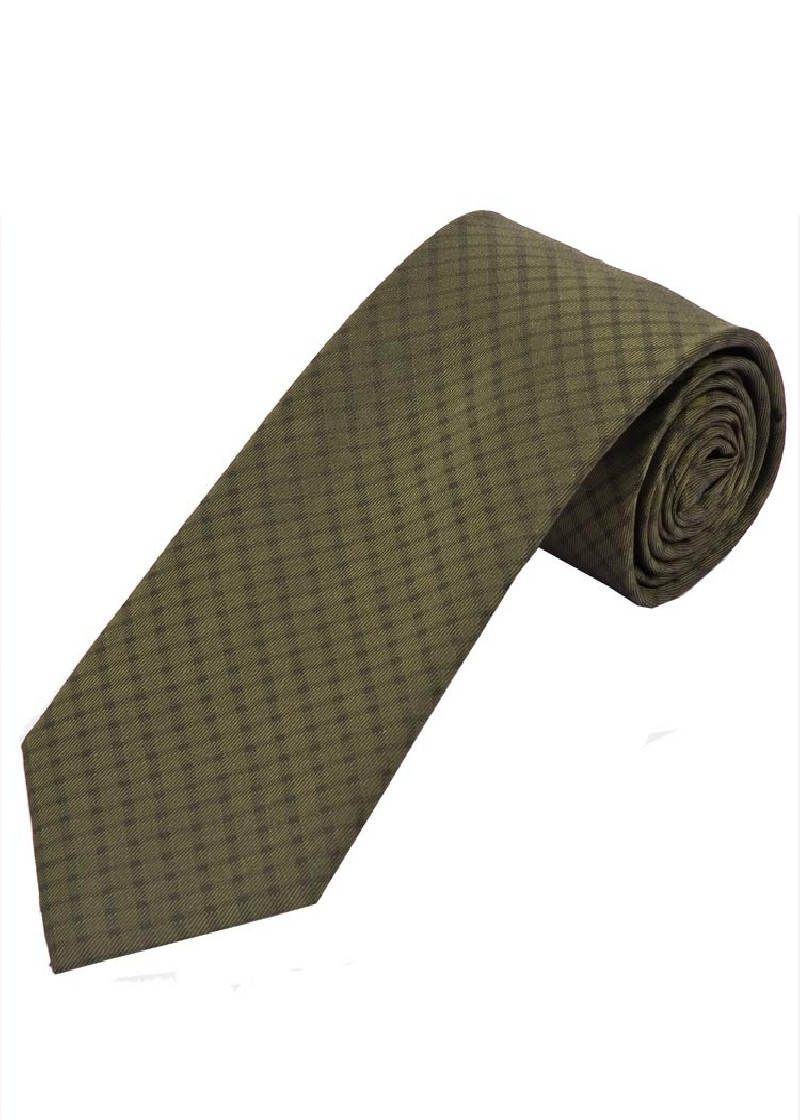 Cravatta da uomo verde oliva con struttura di