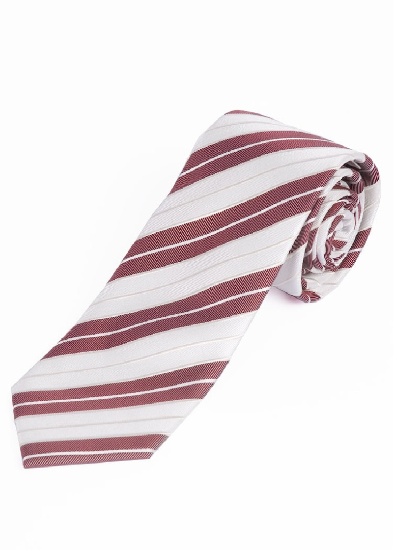 Cravatta a righe bianco vino rosso