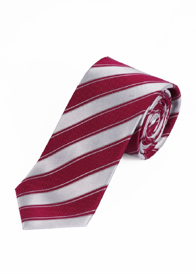 Cravatta a righe bianco rosso