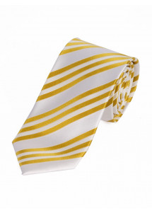 Cravatta a righe Bianco perla Giallo oro