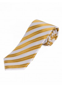 Cravatta a righe Bianco perla Giallo oro
