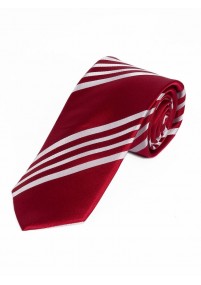 Cravatta a righe media rosso bianco neve