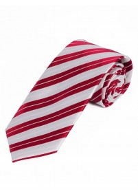 Cravatta da uomo a righe Perla Bianco Rosso