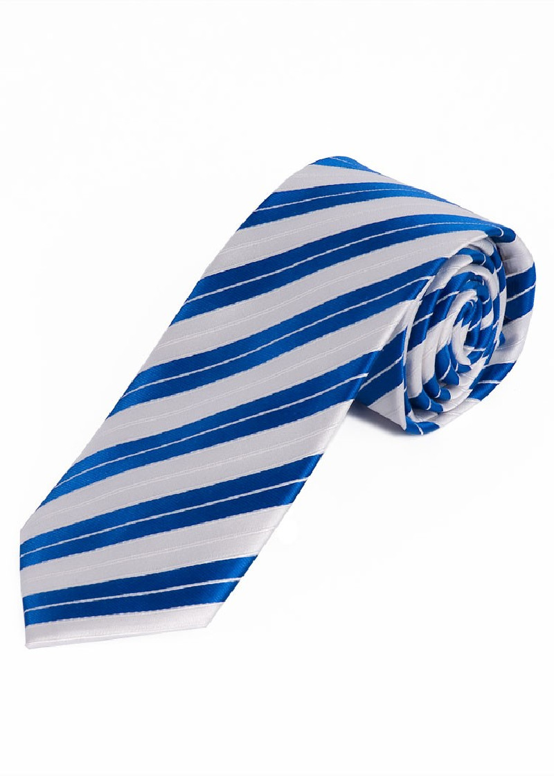 Cravatta a righe bianco blu