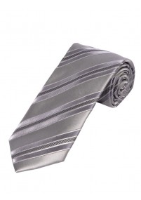 Cravatta business a righe argento bianco neve