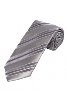 Cravatta business a righe argento bianco neve
