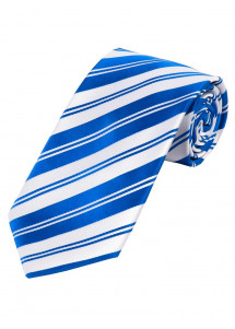 Cravatta da uomo a righe Bianco perla blu...