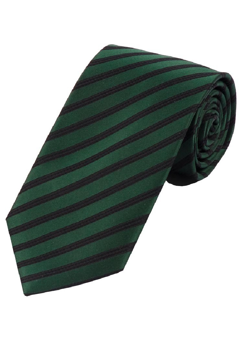 Cravatta business a righe Verde abete nero