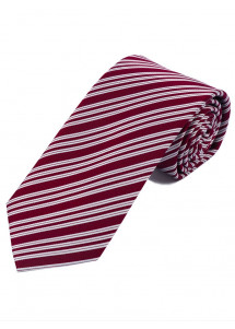 Cravatta a righe bordeaux bianco perla