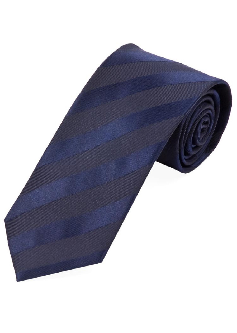Cravatta uomo a righe lisce struttura blu notte