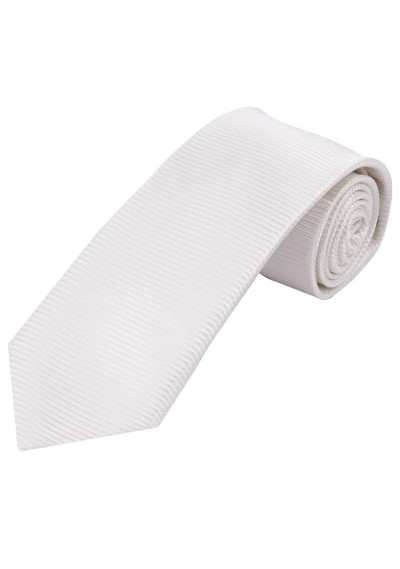Cravatta uomo a righe lisce struttura perla bianca