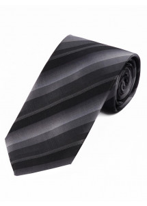 Cravatta a righe argento nero
