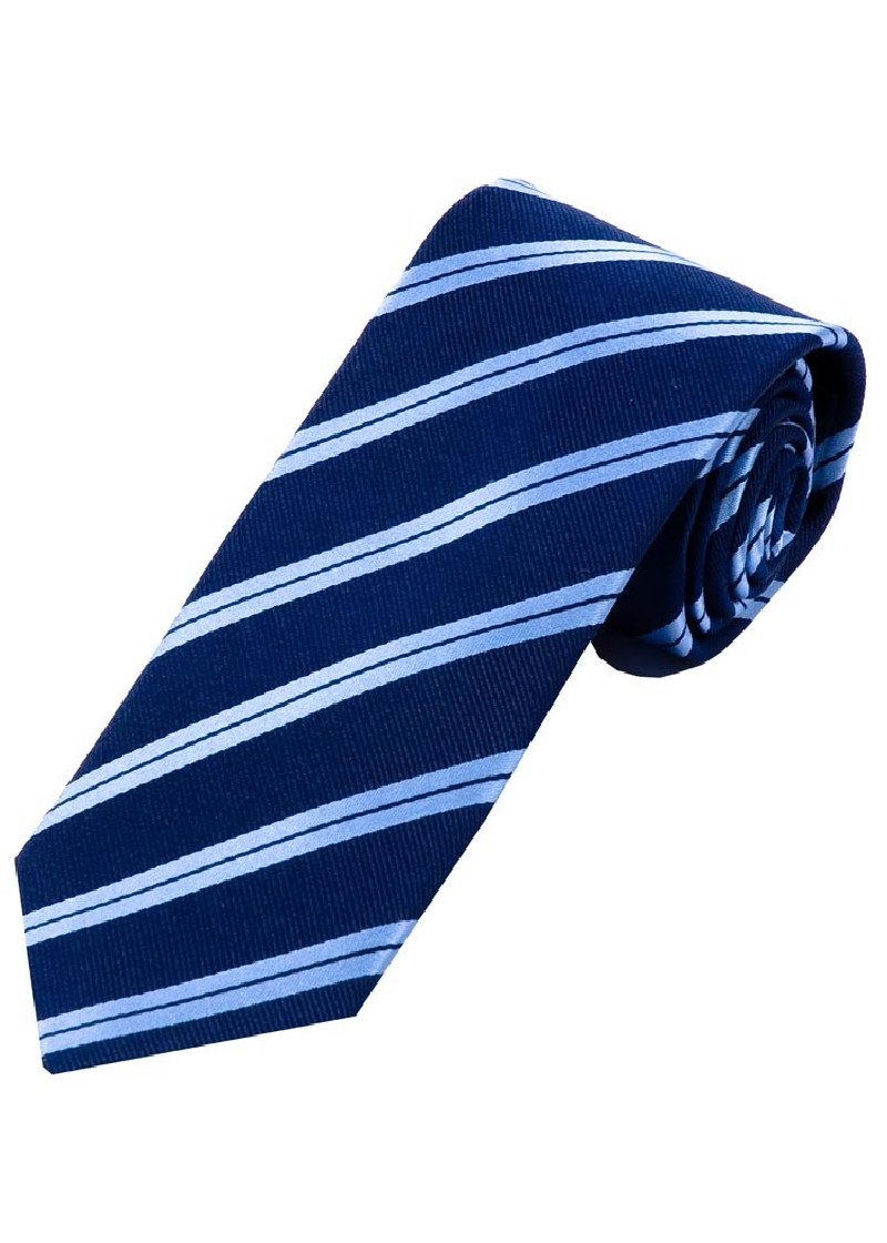 Cravatta business a righe Blu ghiaccio Blu