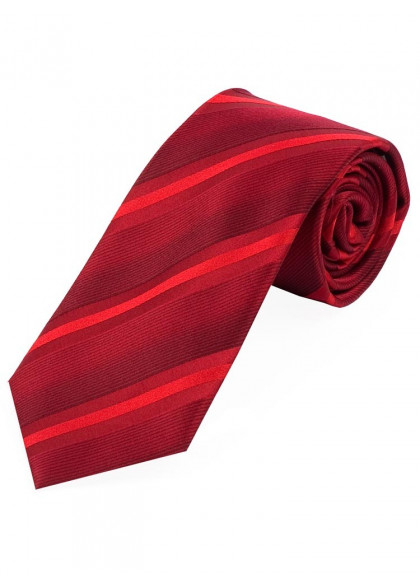 Herrenkrawatte monochrom Linien-Struktur rot