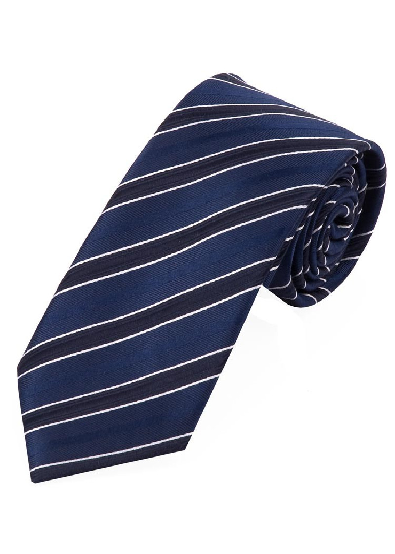 Cravatta da lavoro a righe, blu perla, bianco