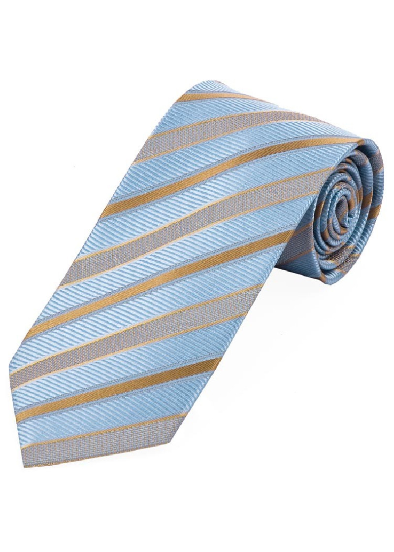 Cravatta a righe azzurro crema