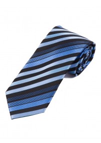 Cravatta da uomo a righe nero e azzurro