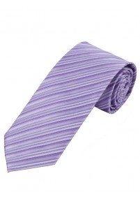 Krawatte dünne Linien flieder weiß