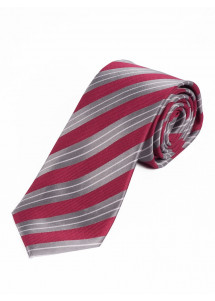 Cravatta con decoro a righe di stile Rosso...