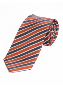 Cravatta elegante a righe arancio rosso...