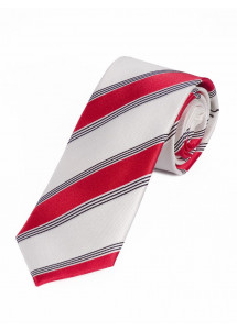 Cravatta a righe raffinate bianco rosso...