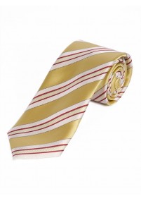 Cravatta da uomo con design a righe oro...