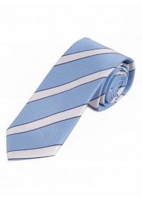 Cravatta con disegno a righe raffinato blu...