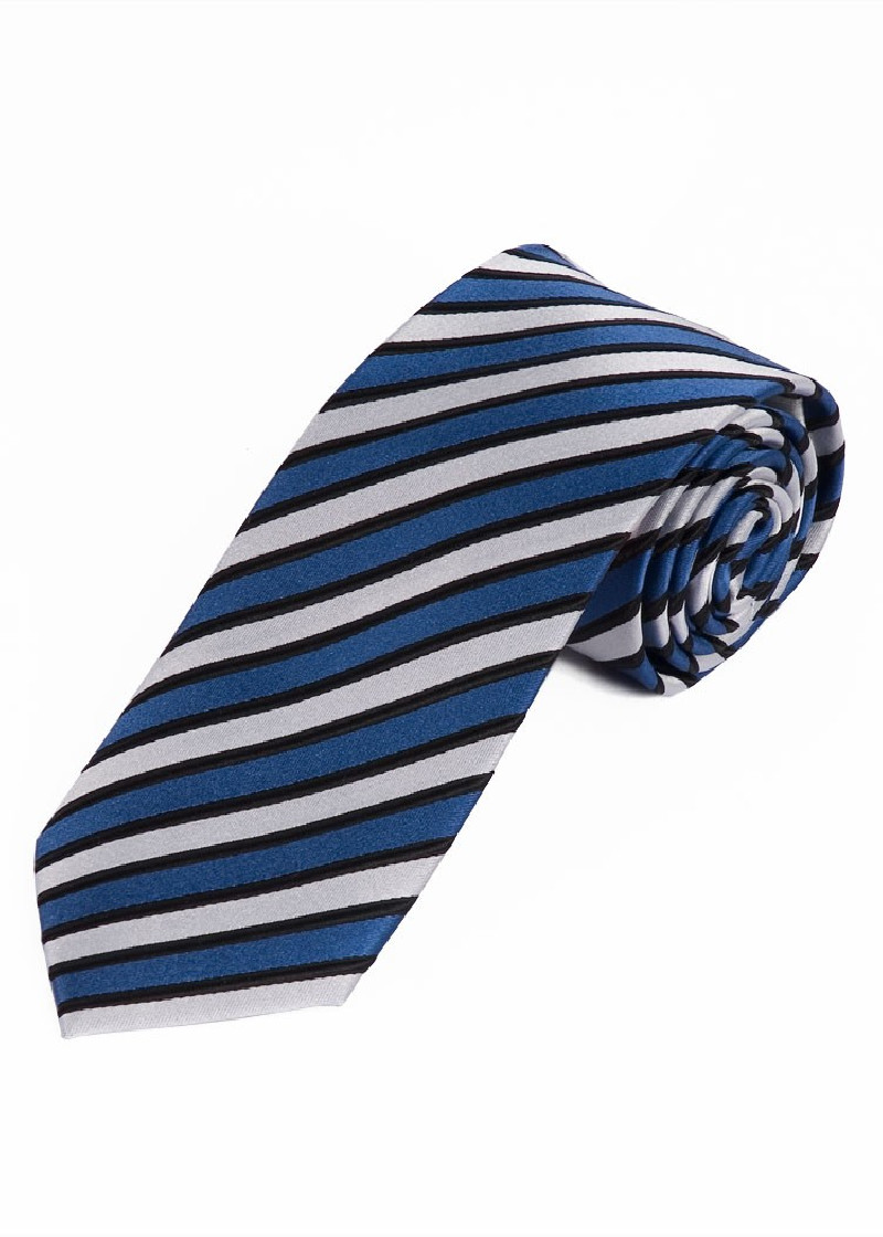 Cravatta con motivo a righe nobili blu royal