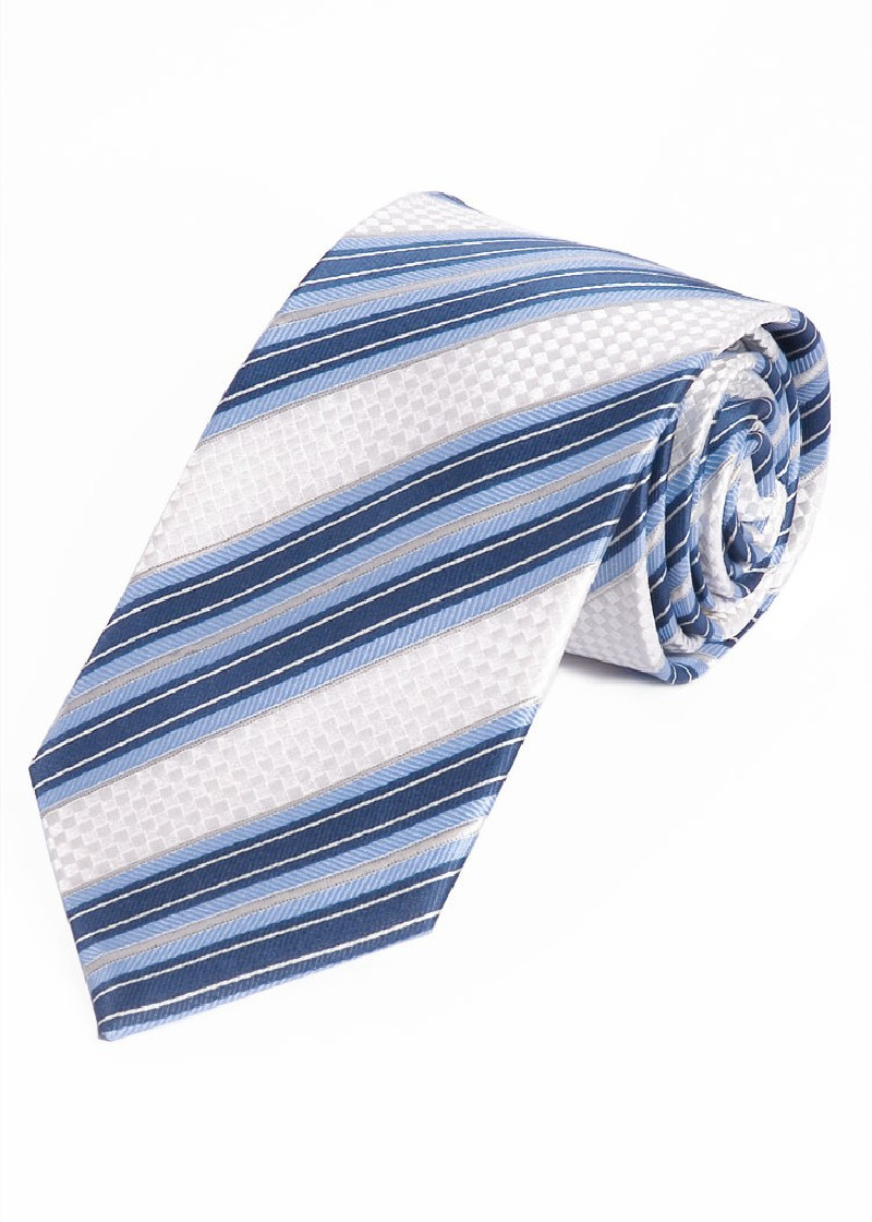 Cravatta da uomo con disegno a righe alla moda Blu