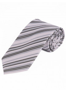 Cravatta elegante a righe argento...