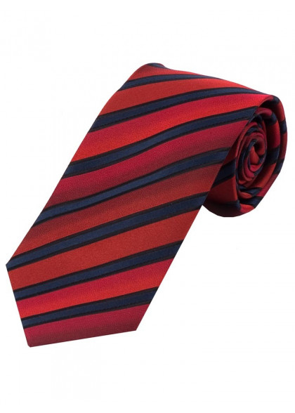 Modische Krawatte gestreift rot navy schwarz
