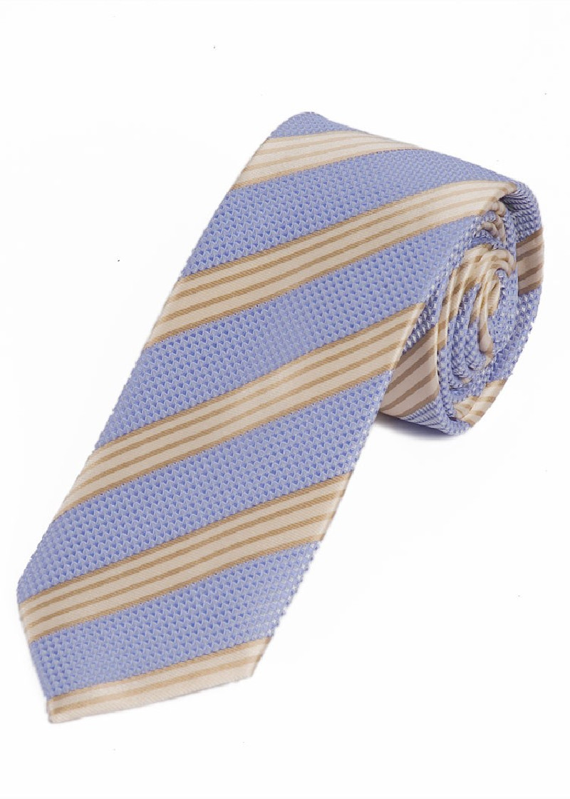 Cravatta da uomo a righe di grande effetto in blu