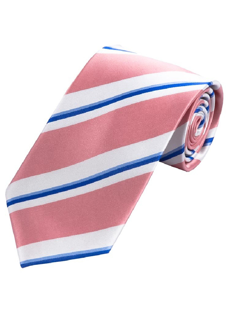 Cravatta alla moda a righe Rosé White Sky Blue