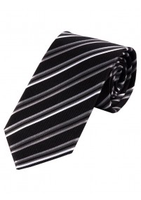 Cravatta alla moda a righe nero bianco...